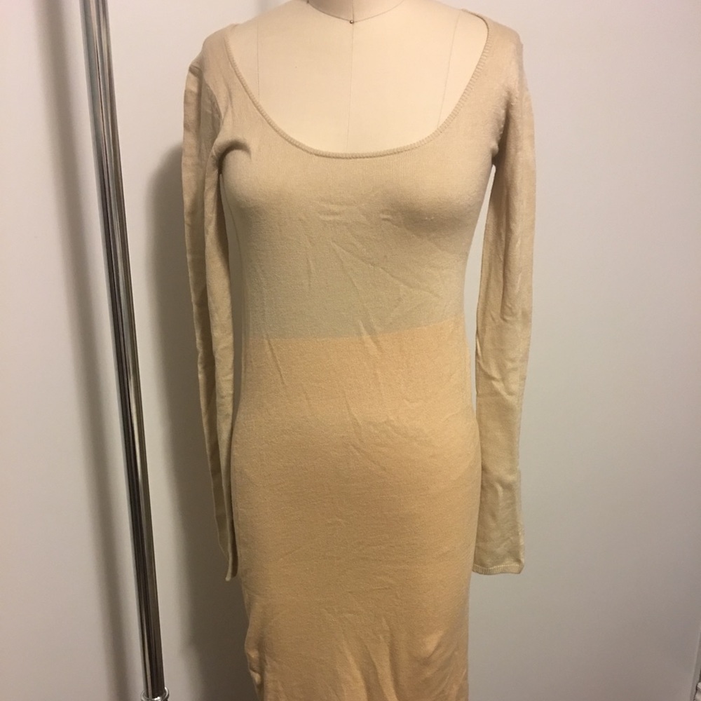 Paper Crown Lauren Conrad Tan Striped Knit Dress Size XS-S